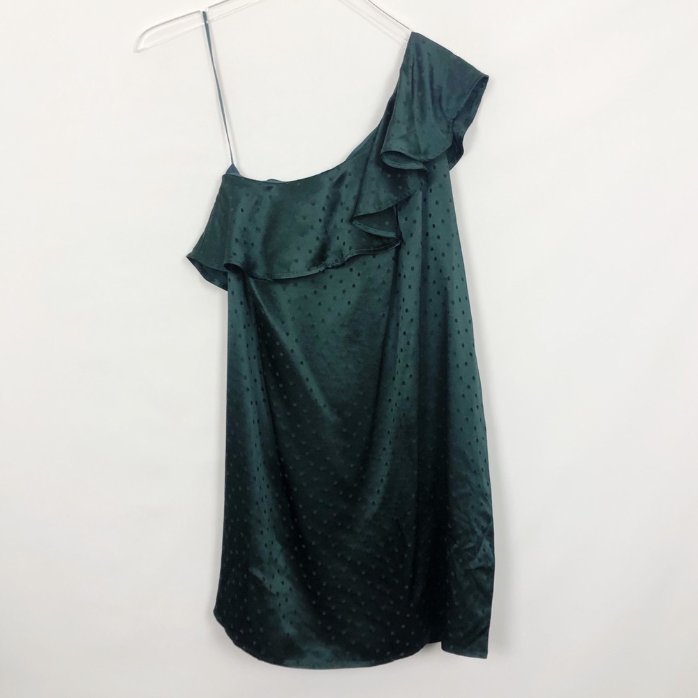Madewell Green Ruffled One Shoulder Dancefloor 2 - Picture 4 of 8